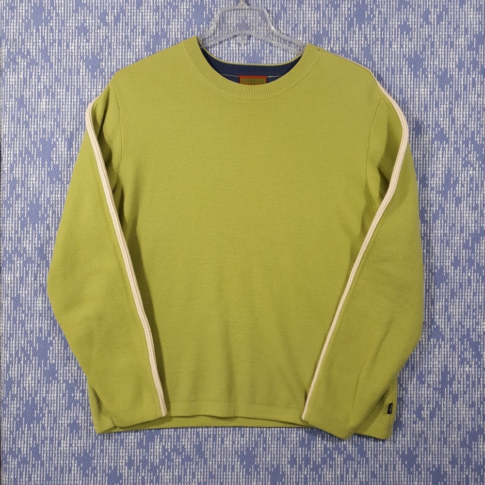 Horny Toad Merino Wool Sweater Size XL Pullover Heavyweight Green Crew Neck